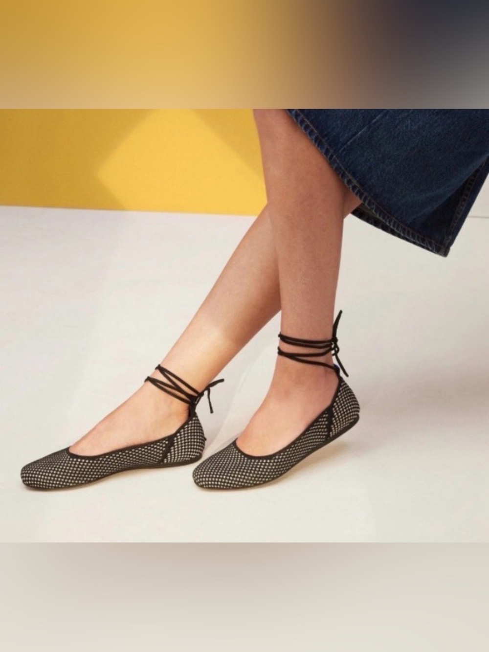 Rothy's Women’s The Square Wrap Black Ballet Flats Size 8.5